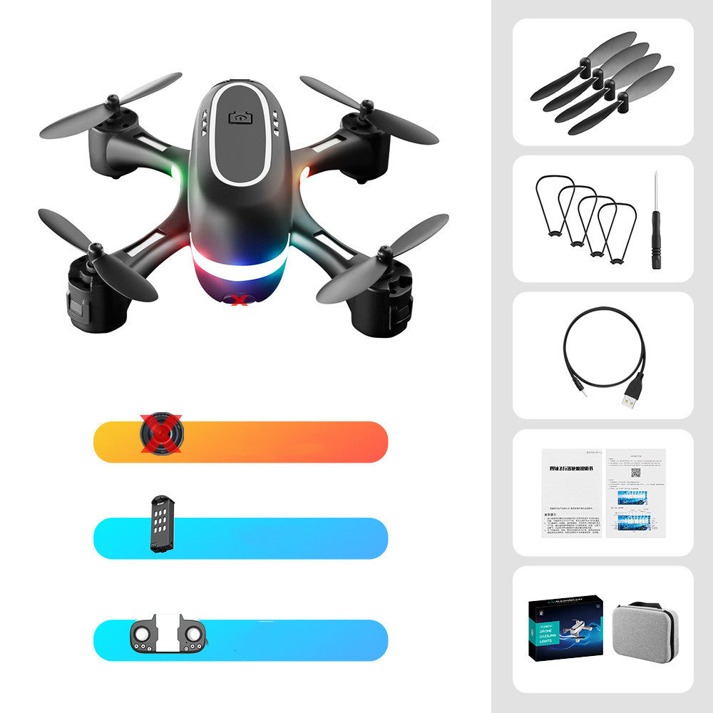 Mini avión de control remoto LED degradado de fotografía aérea