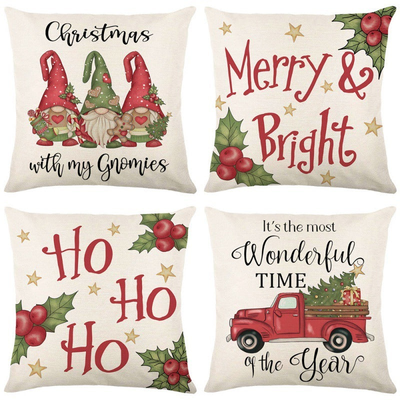 Home Christmas Decorative Printed Pillowcase