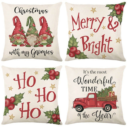 Home Christmas Decorative Printed Pillowcase