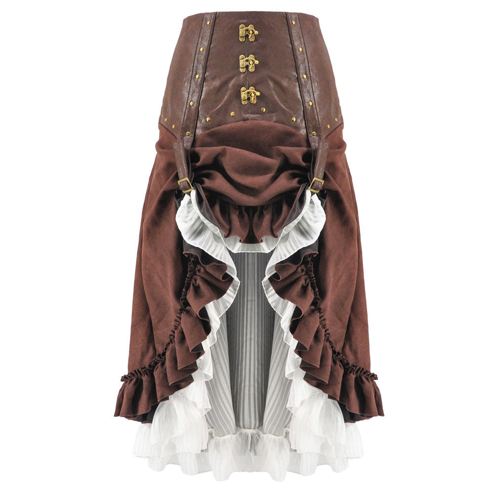 Halloween Stage Costume Steampunk Irregular Skirt Two-piece Set