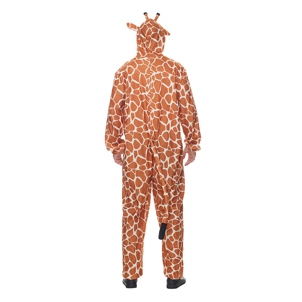 Costume de spectacle d'Halloween Costume de fête d'animaux Girafe Dessin animé