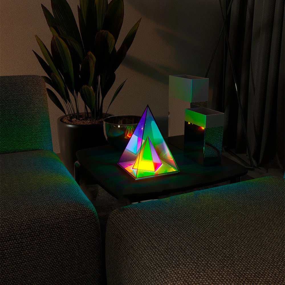 Acrylic Lamp Cube LED Color Table Lamp Cube Box