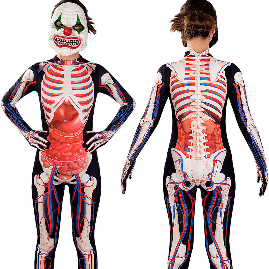 Halloween Jumpsuit Funny Costume Realistic Body Structure