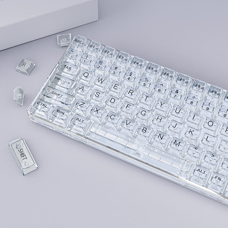 Teclado mecánico trimodo inalámbrico Bluetooth transparente