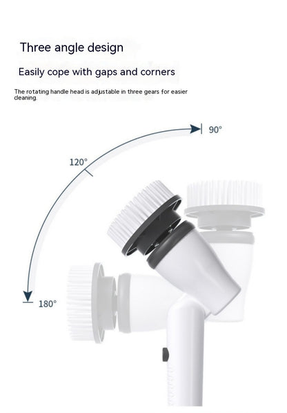 Brosse de nettoyage sans fil 7 en 1, brosse électrique rétractable à Long manche pour salle de bains et toilettes