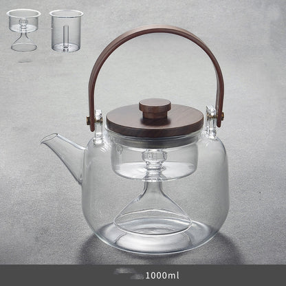 Enamel Household Steaming And Boiling Dual-purpose Glass Teapot