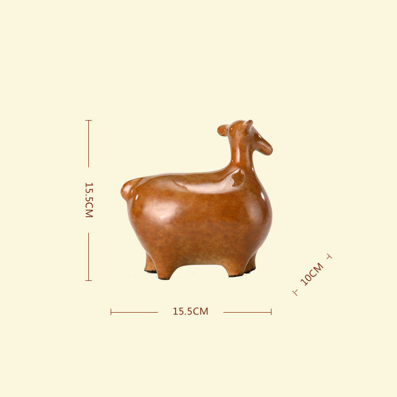 Pure Copper Sheep Ornaments Handicraft