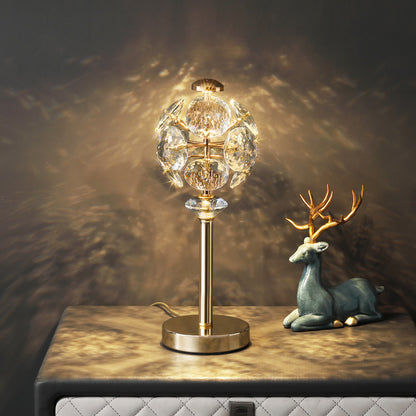 Net Celebrity Crystal Table Lamp Light Luxury New Living Room Creative Warm Postmodern Bedroom Bedside Table Lamp