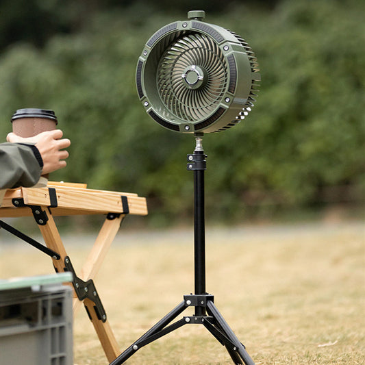 Ventilador de escritorio con iluminación para acampar al aire libre USB