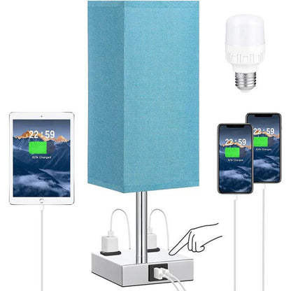 Lampe de table en tissu avec variateur tactile