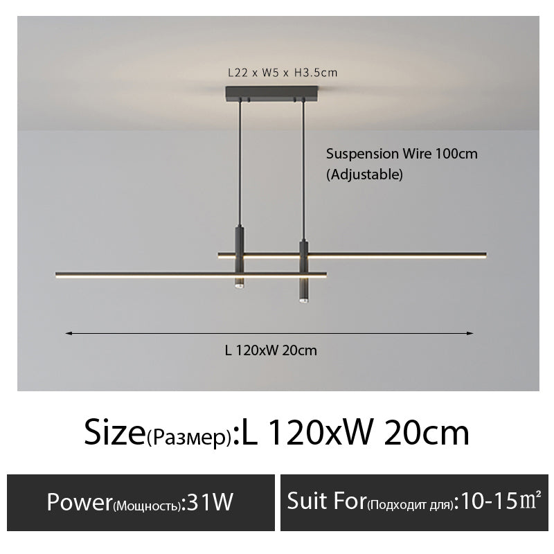 Lustre Simple moderne Bar Taipei bande minimaliste européenne