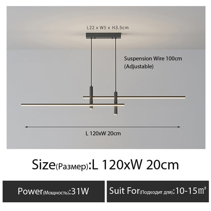 Lustre Simple moderne Bar Taipei bande minimaliste européenne