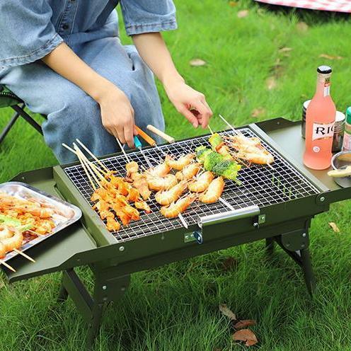 Parrilla de barbacoa plegable al aire libre portátil