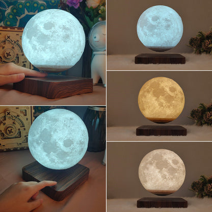 Lampe de lune à lévitation magnétique 3D créative personnalisée veilleuse LED rotative lampe flottante de lune