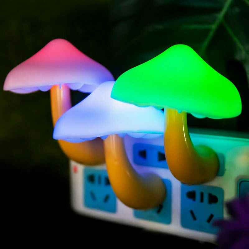 Lumières LED en forme de champignon avec capteurs automatiques, lampes de décoration intérieure