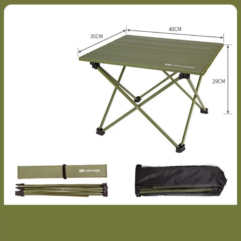 Table pliante portative en alliage d'aluminium, barbecue