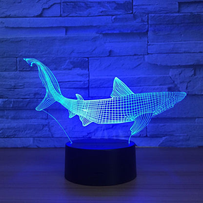 Lampe poisson LED tactile colorée