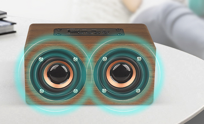 Altavoz Bluetooth de madera versión reloj