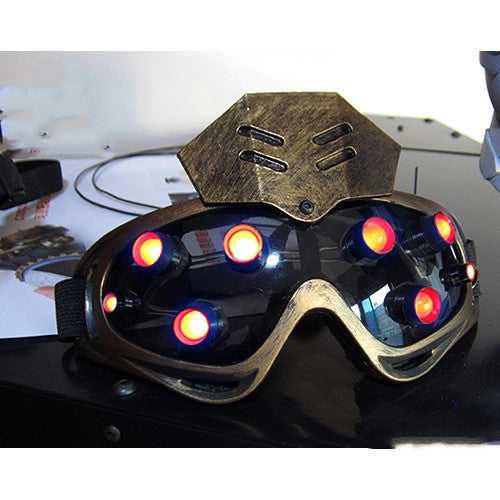 Lunettes de protection lumineuses pour Halloween Bar Waste Soil Steam