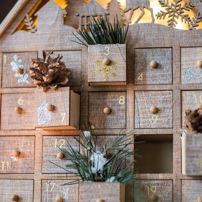 Caja de Navidad con forma de cajón, casa de dulces, caja de luz decorativa