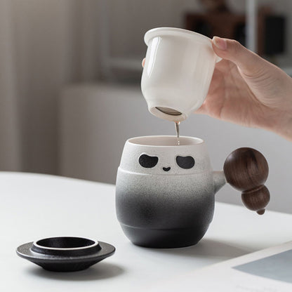 Panda Hero avec couvercle, tasse à thé, tasse d'eau domestique