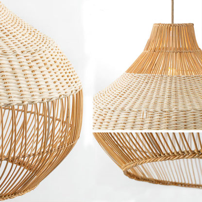 Japanese Lighting Creative Rattan Art Rattan Woven Lampshade Bedroom Restaurant