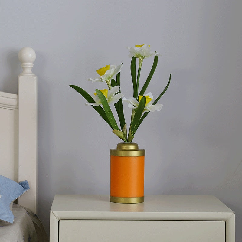 Lámpara de flores Moda para el hogar Minimalista Creativo USB Florero Luz Decoración del hogar