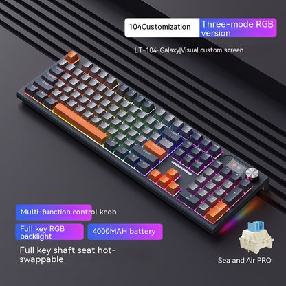 Teclado mecánico inalámbrico Bluetooth de tres modos