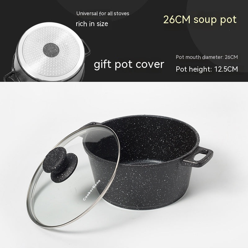 German Medical Stone Soup Pot Binaural Non-stick Pan