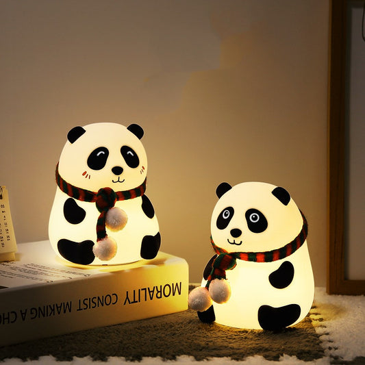 Luz nocturna de silicona Panda