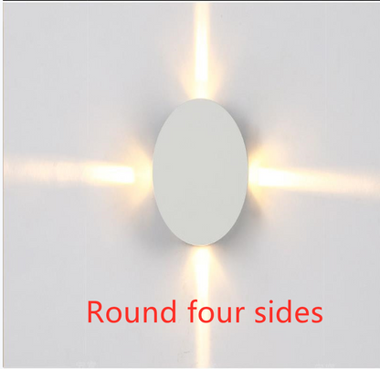 Modern simple square round LED aluminum wall light