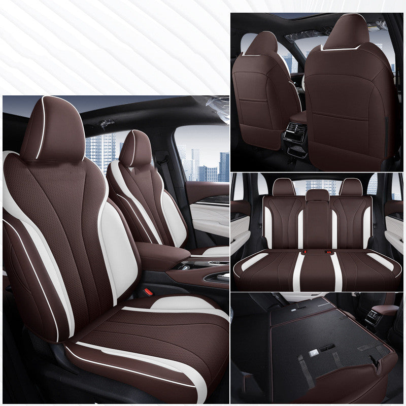 Funda de asiento de coche de cuero transpirable, paquete completo universal Four Seasons