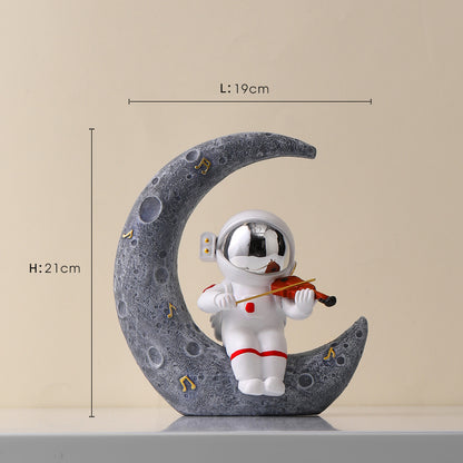 Accessoires de décoration pour la maison, Figurines d'astronautes nordiques en résine