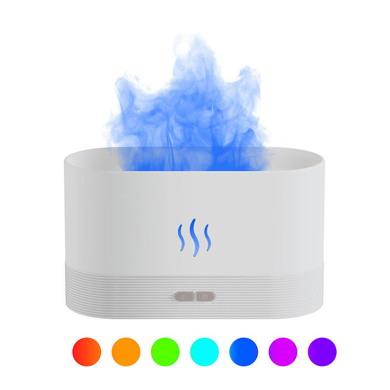 Difusor de aroma con humidificador de niebla con luz de llama, difusor de aromaterapia con protección de apagado automático sin agua para spa, hogar, Yoga, oficina