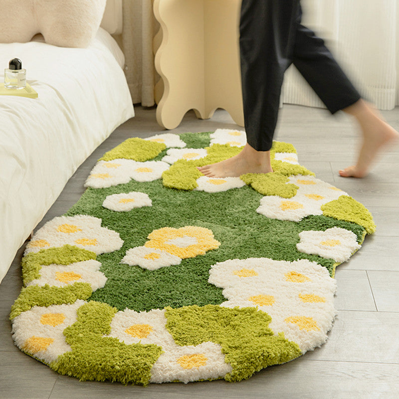 Alfombra De Musgo De Césped Floral Diy Hecha A Mano