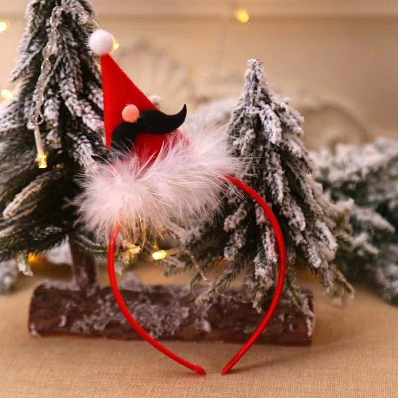 Christmas Decorations Fluff Antlers Bell Head Buckle Headband