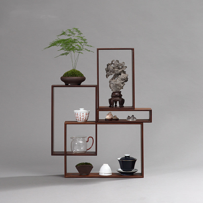 Bamboo Antique Shelf Small Ornaments