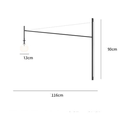 Aisle restaurant creative long pole line strip geometric wall light