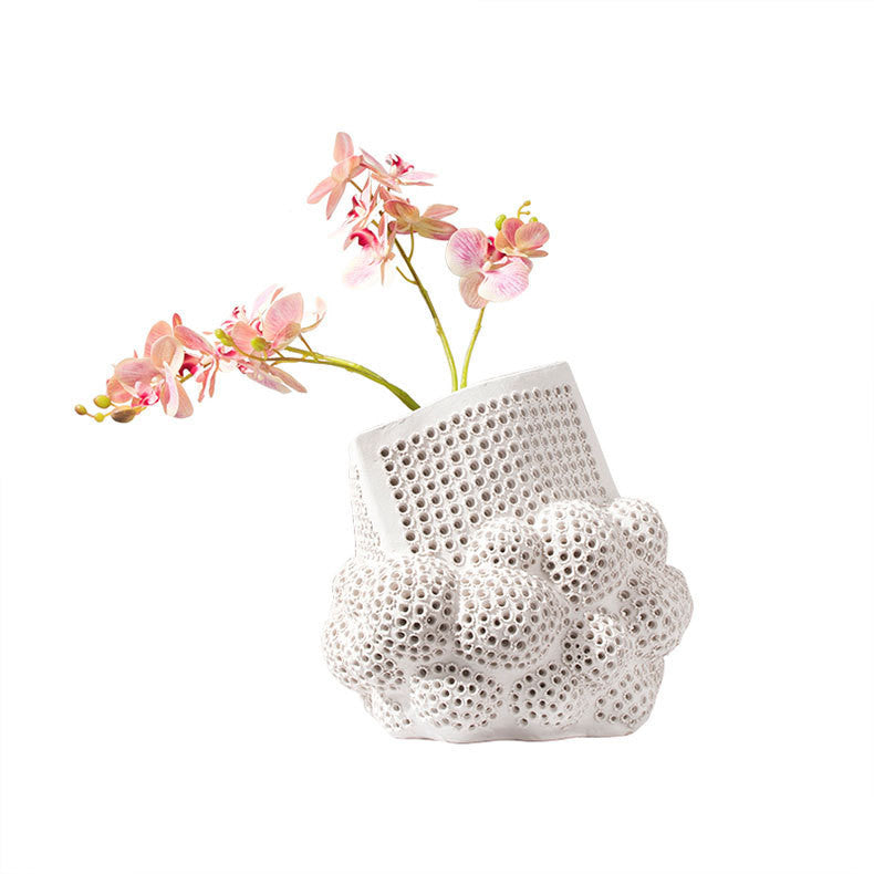 Vase à fleurs séchées, décoration moderne minimaliste pour salon et bureau