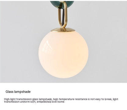 Lámpara de techo con bola de cristal Simple nórdica personalidad creativa tendencia Ins estilo sala de estar tienda de ropa restaurante cadena de luz