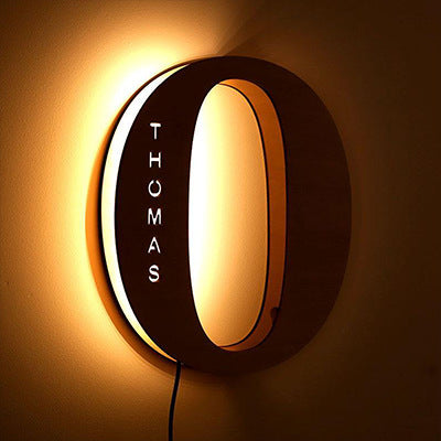 Lampe de lettre personnalisée personnalisée, lampe de nom anglais