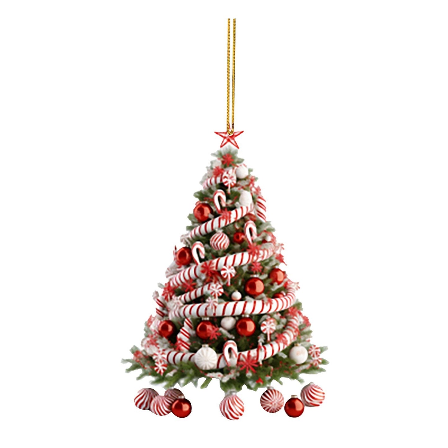 Colgante de árbol de Navidad Decoración navideña Decoraciones planas de acrílico