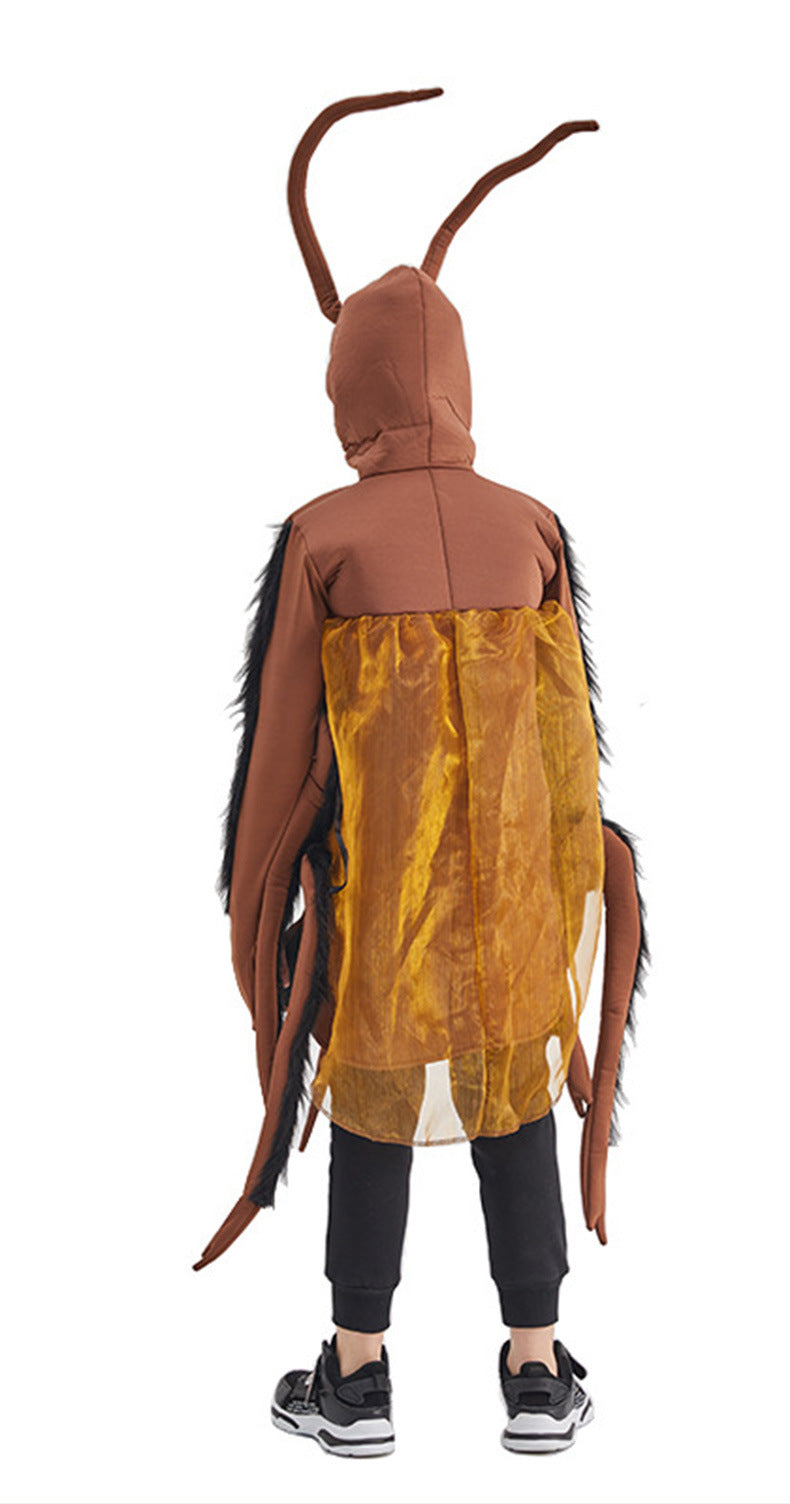 Disfraz de una pieza de cucaracha para niños, para fiesta de carnaval, Halloween, actuación, escenario, cosplay