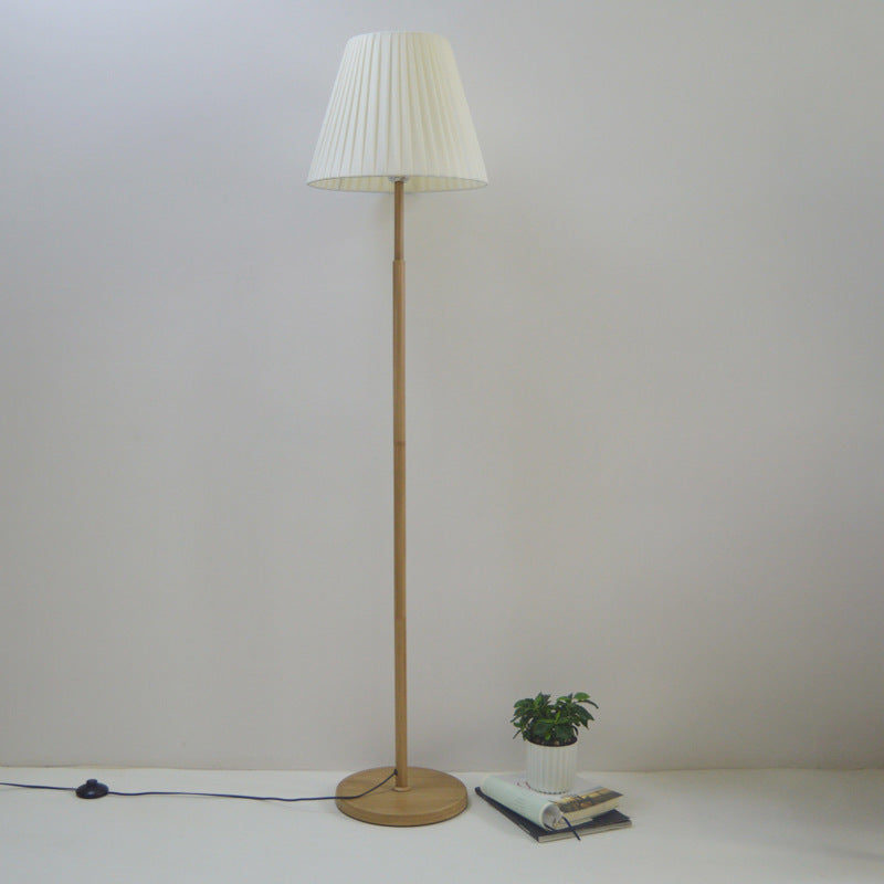 Simple Modern Fabric Warm Color Vertical Floor Lamp