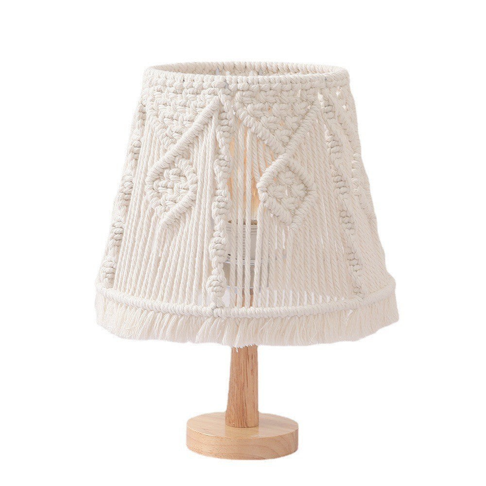 Nordic Style Hand-woven Table Decorative Bedroom Bedside Lamp