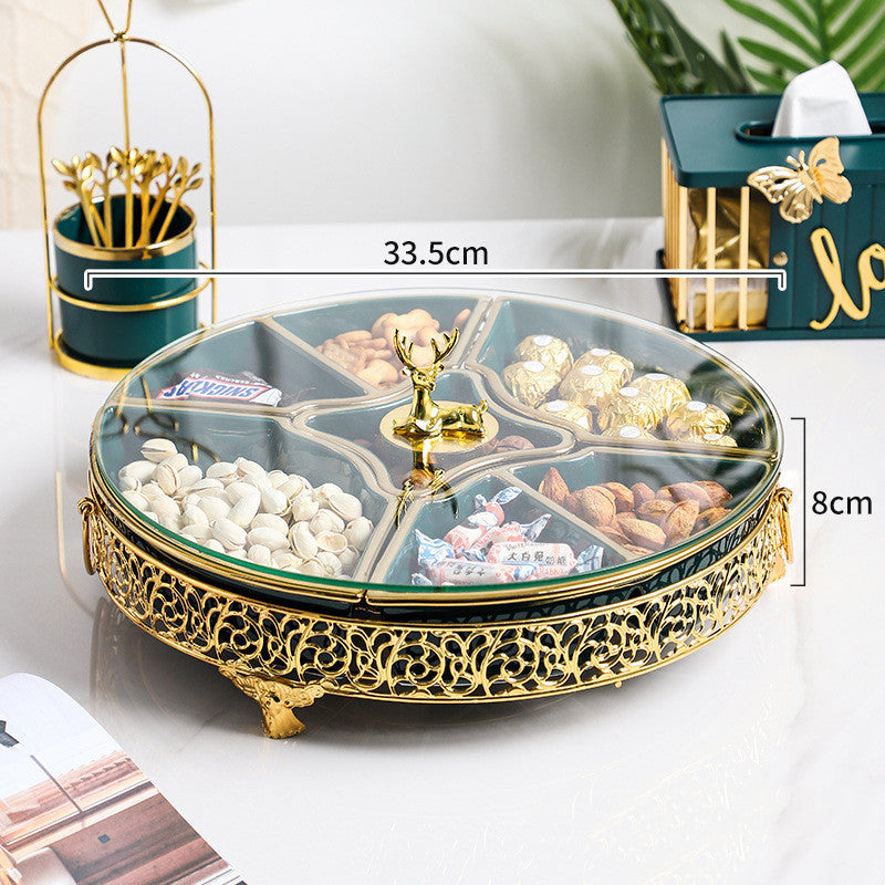 Light Luxury Dried Compartments Modern Coffee Table Premium Fruit Tray