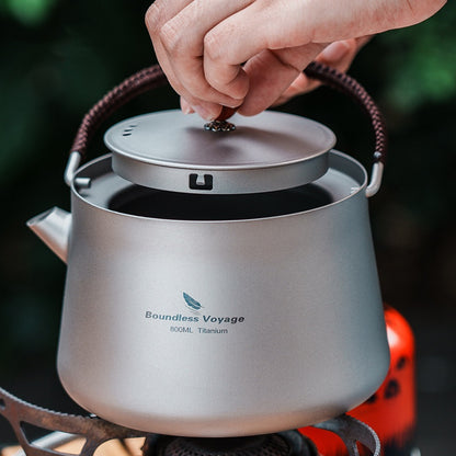 Hervidor portátil de viaje para acampar al aire libre para hacer té