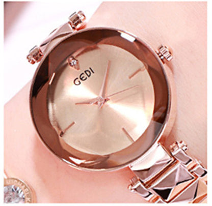 Reloj de pulsera con correa de acero para mujer, pulsera personalizada con atmósfera de tendencia, nueva moda para mujer