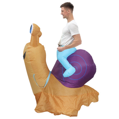 Halloween Dress Up Riding Snail Inflatable Clothing Outfit Party Funny Makeup Costume Props