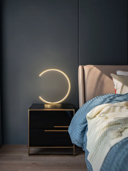 Lampe de chevet de personnalité créative de salon minimaliste de Table tout en cuivre